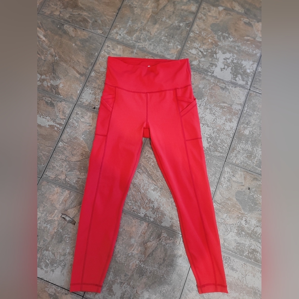 VELOCITY Vivid Red Women's Leggings size Medium